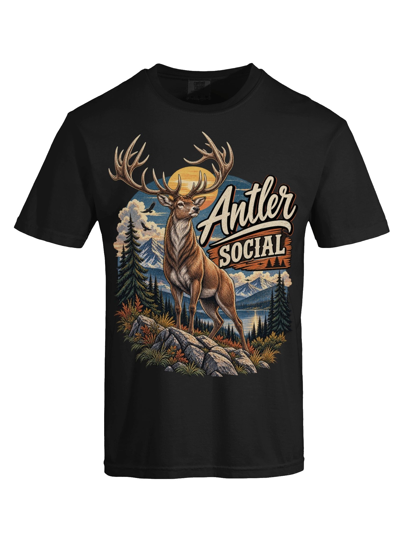 Deer Antler Social - Sarcastic Funny Animal Lover Pun T-Shirt | Witty Introvert Deer Humor Tee product image (1)