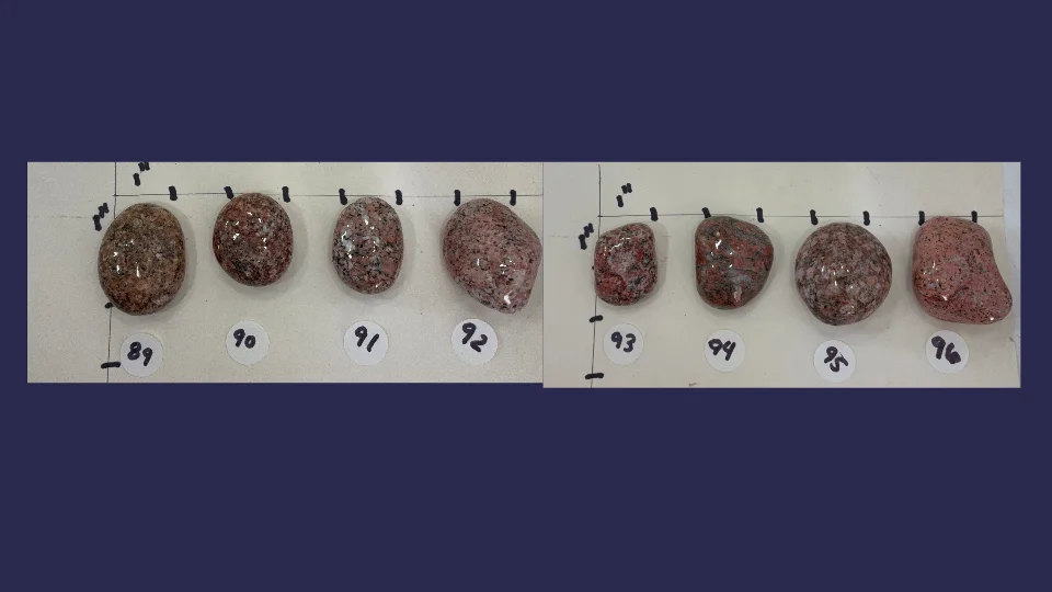 Lake Superior reds and pinks (granites and jasper ) rock cabinet knobs. product image (7)