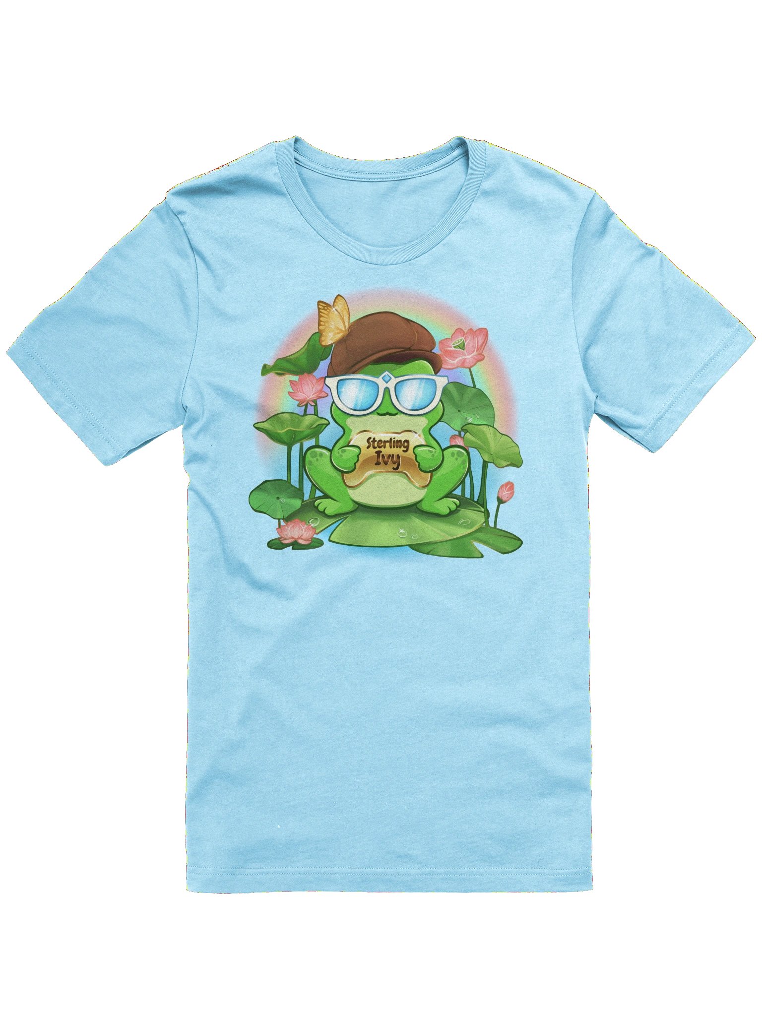 Pastel Frog T - Ocean Blue - "Wanna Sky Code?" on back product image (1)
