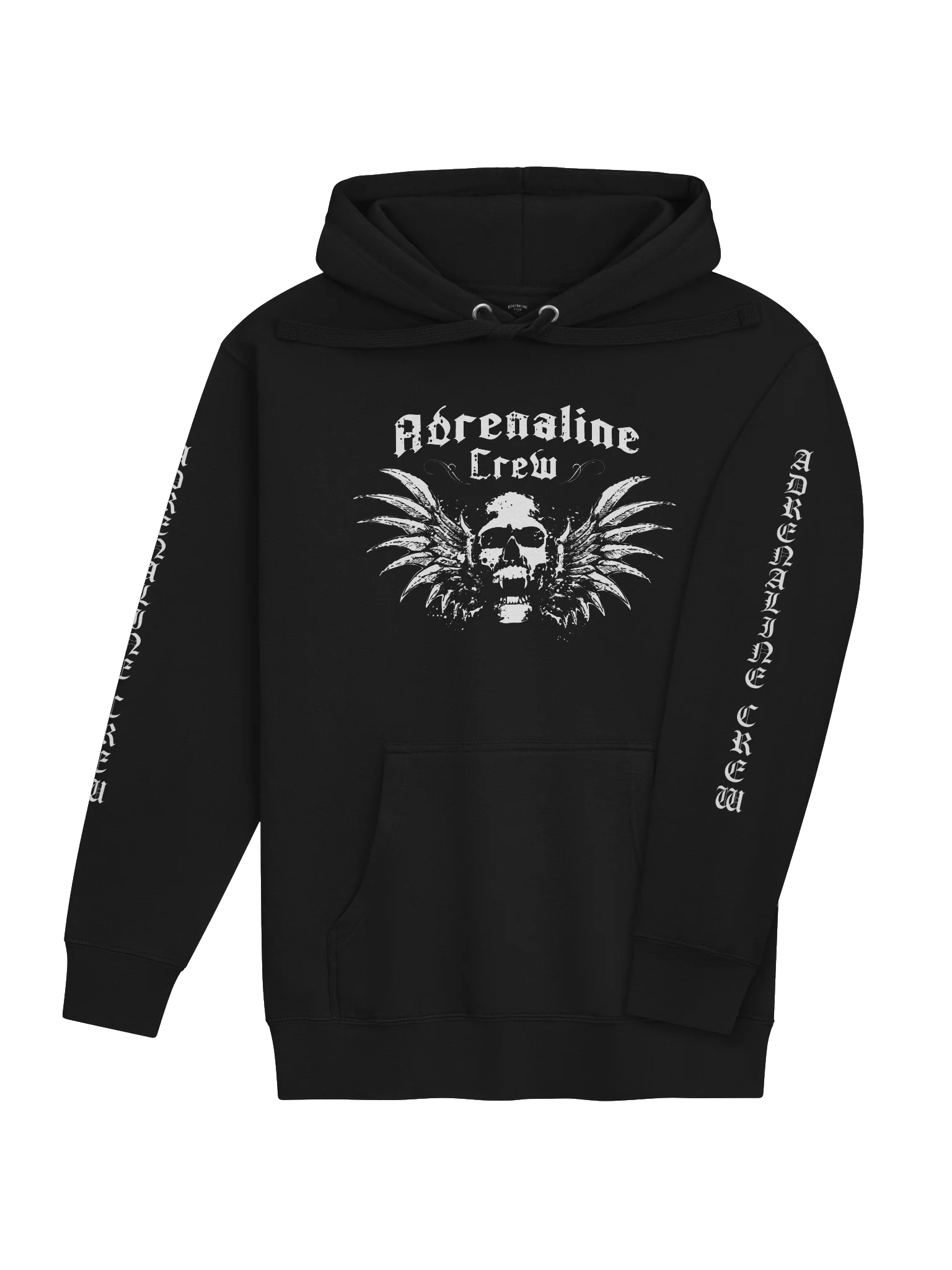 Adrenaline Crew Classic Skull Hoodie – Black product image (4)