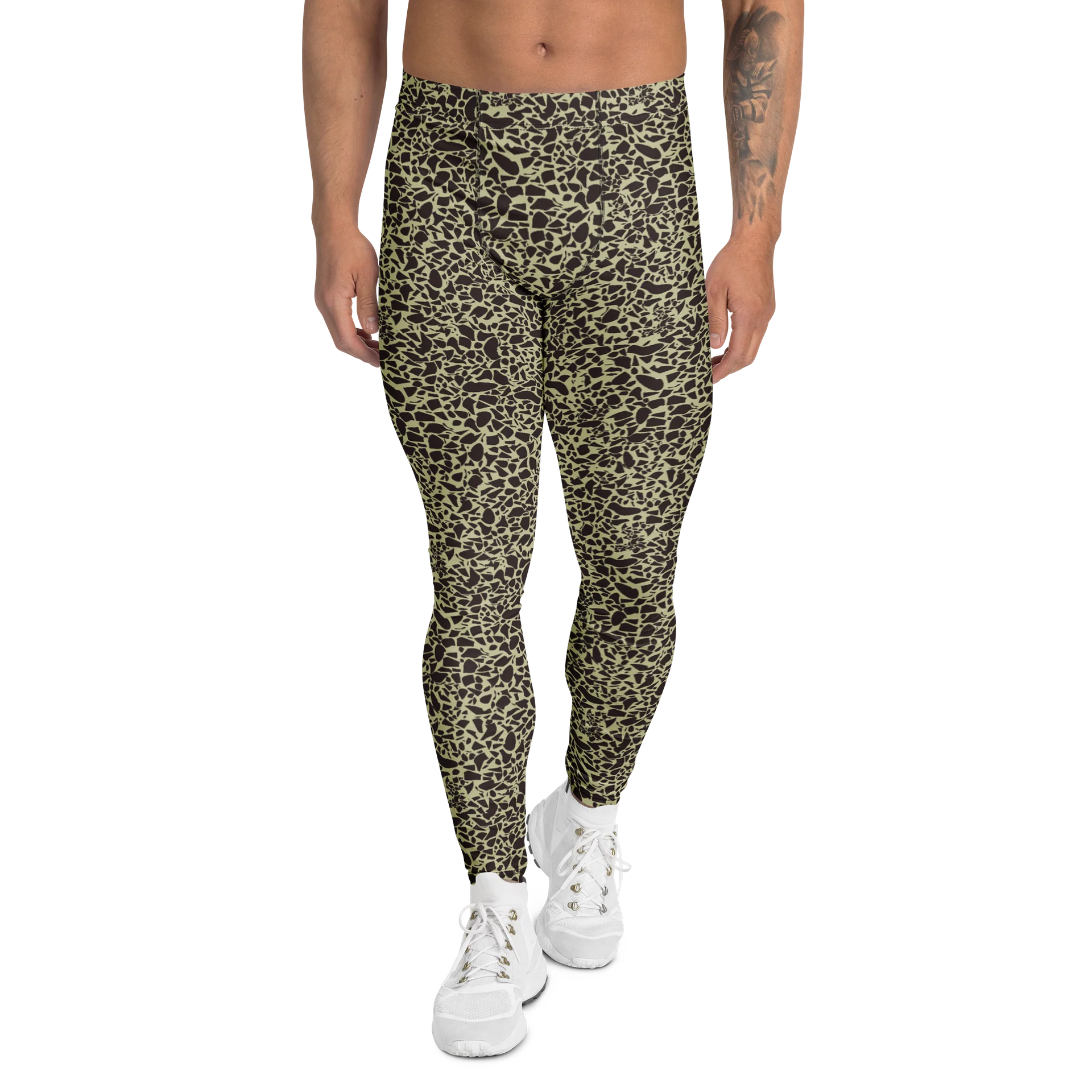 Minimalist Men's Leggings Mosaic Abstract Pattern product image (1)