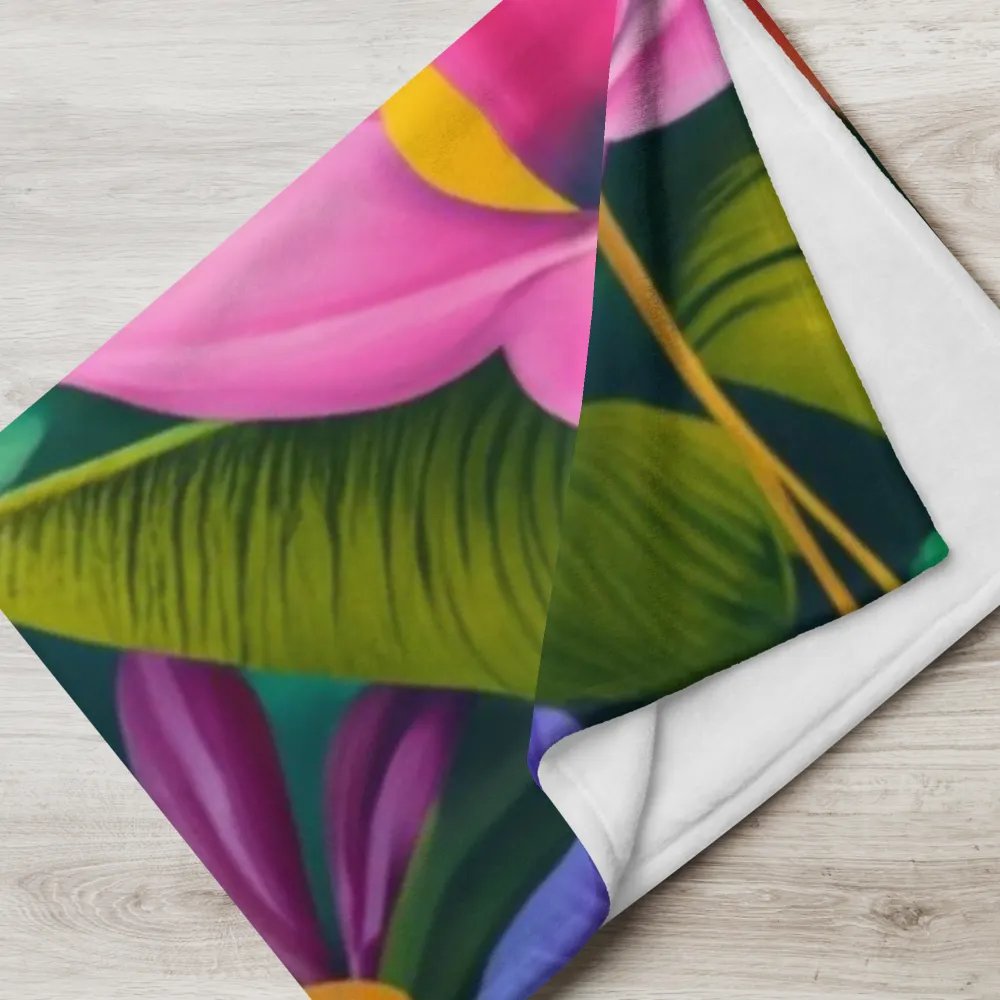 Exotic Jungle Foliage Throw Blanket product image (7)