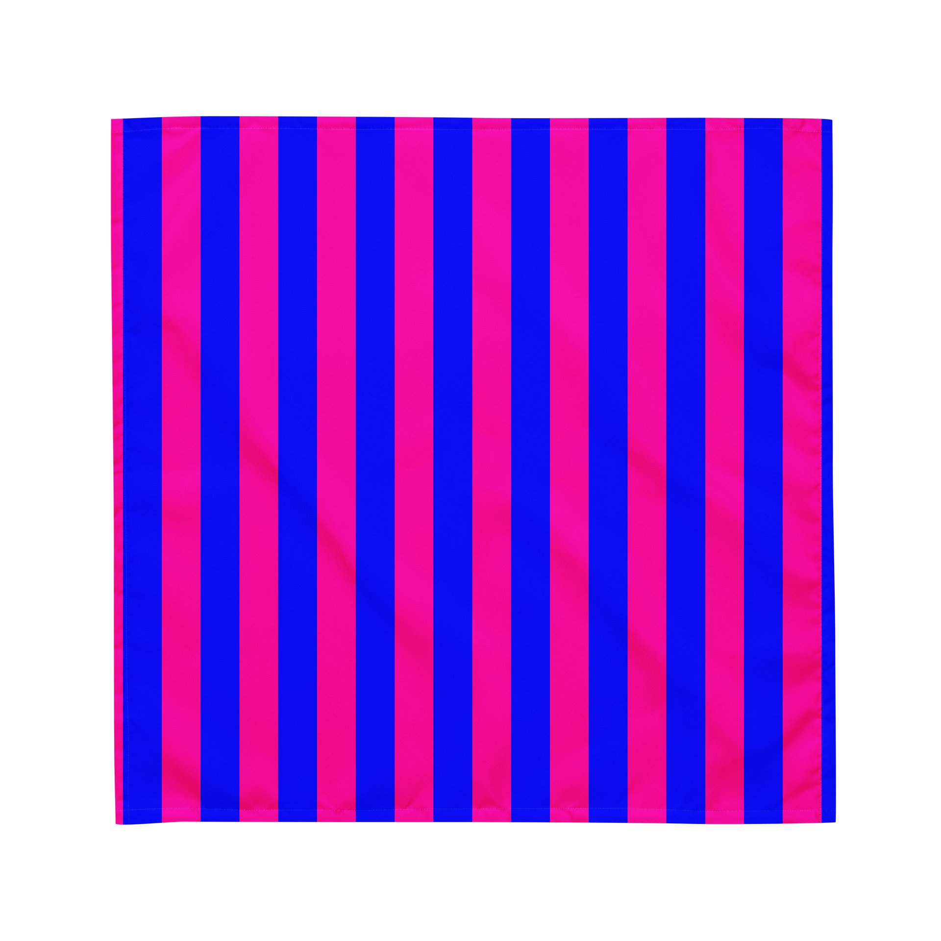 Cotton Candy Color Circus Stripes Bandana, Hot Pink Bright Blue Twisted Accessories product image (3)
