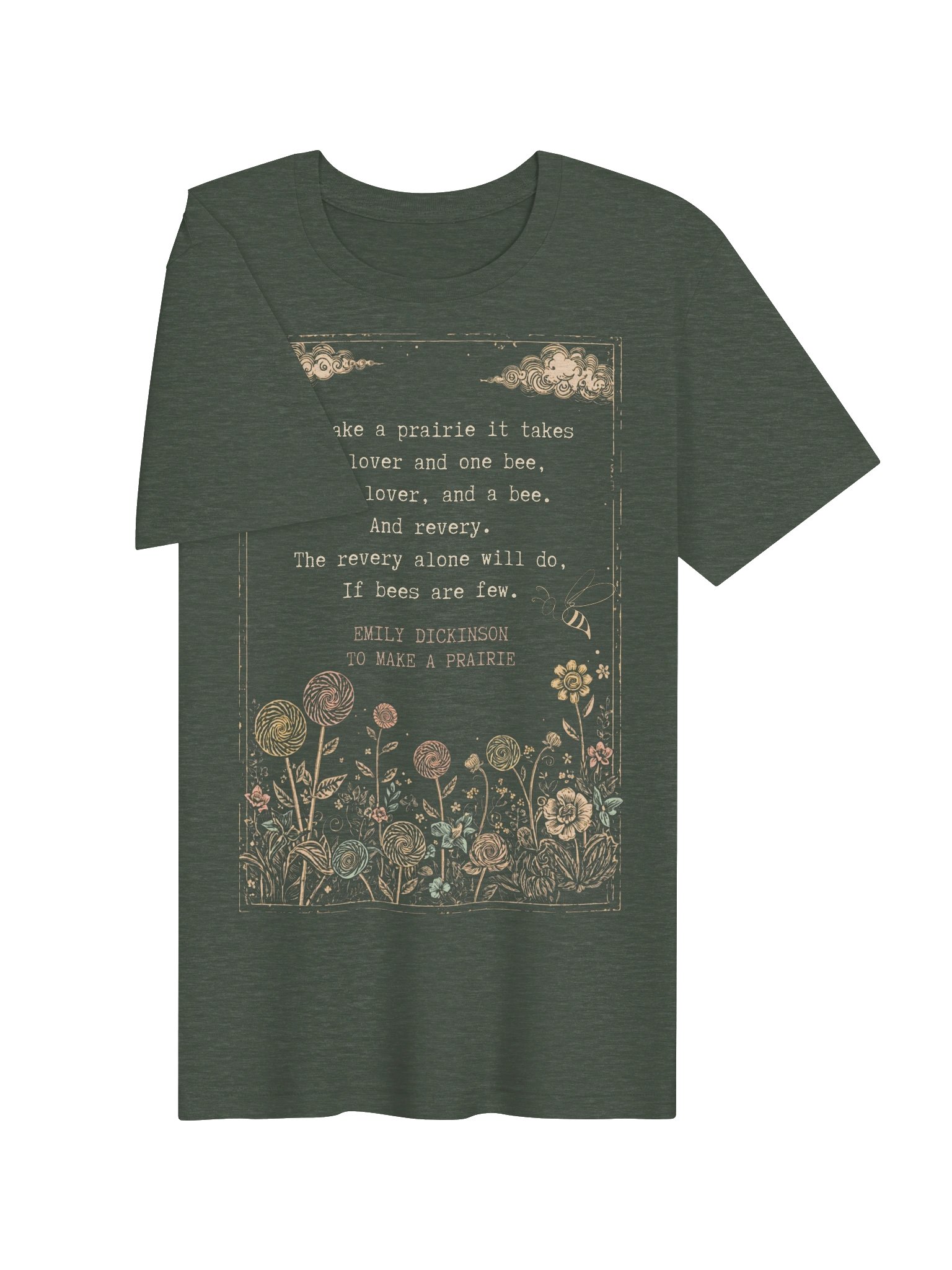Emily Dickinson Shirt, To Make a Prairie Quote Tee, Literary Nature Graphic product image (4)