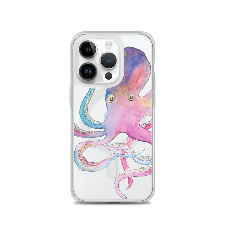 Rainbow Octopus Clear MagSafe iPhone Case product image (2)