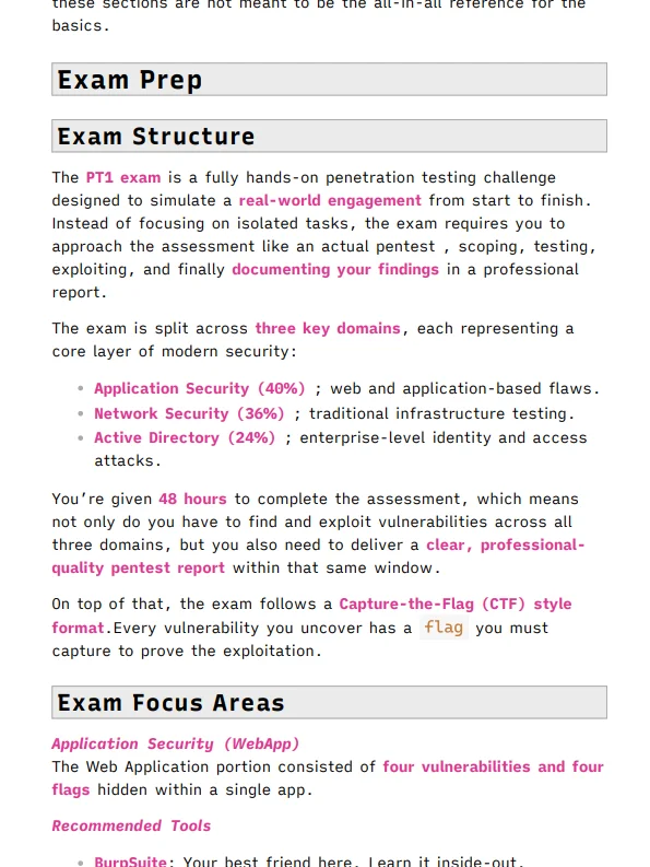 TryHackMe PT1 Study Notes (Unofficial) + FREE CHEAT SHEET product image (2)