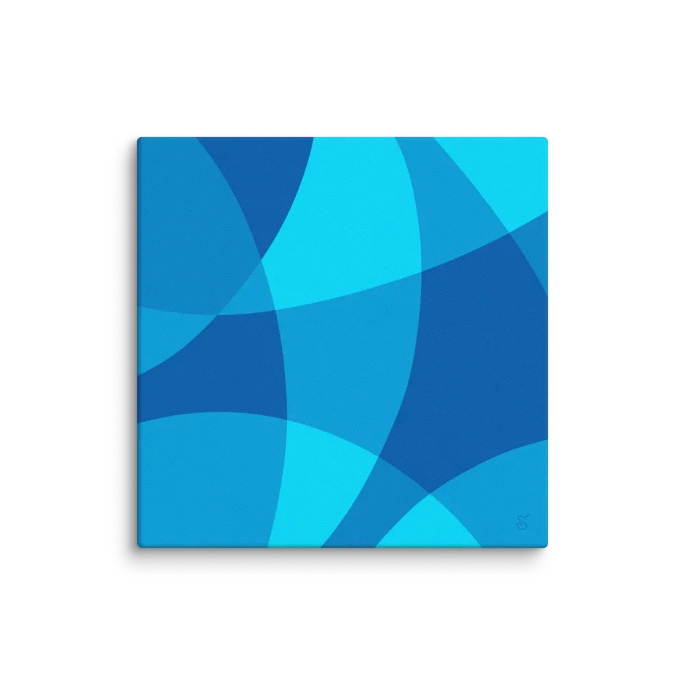 Azure Elegance Canvas - Abstract Composition No. 6 product image (1)