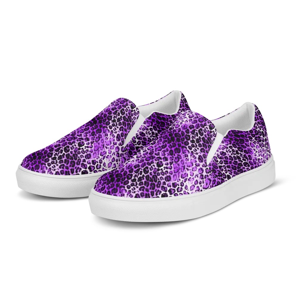 Purple Leopard Pattern Canvas Shoes product image (3)