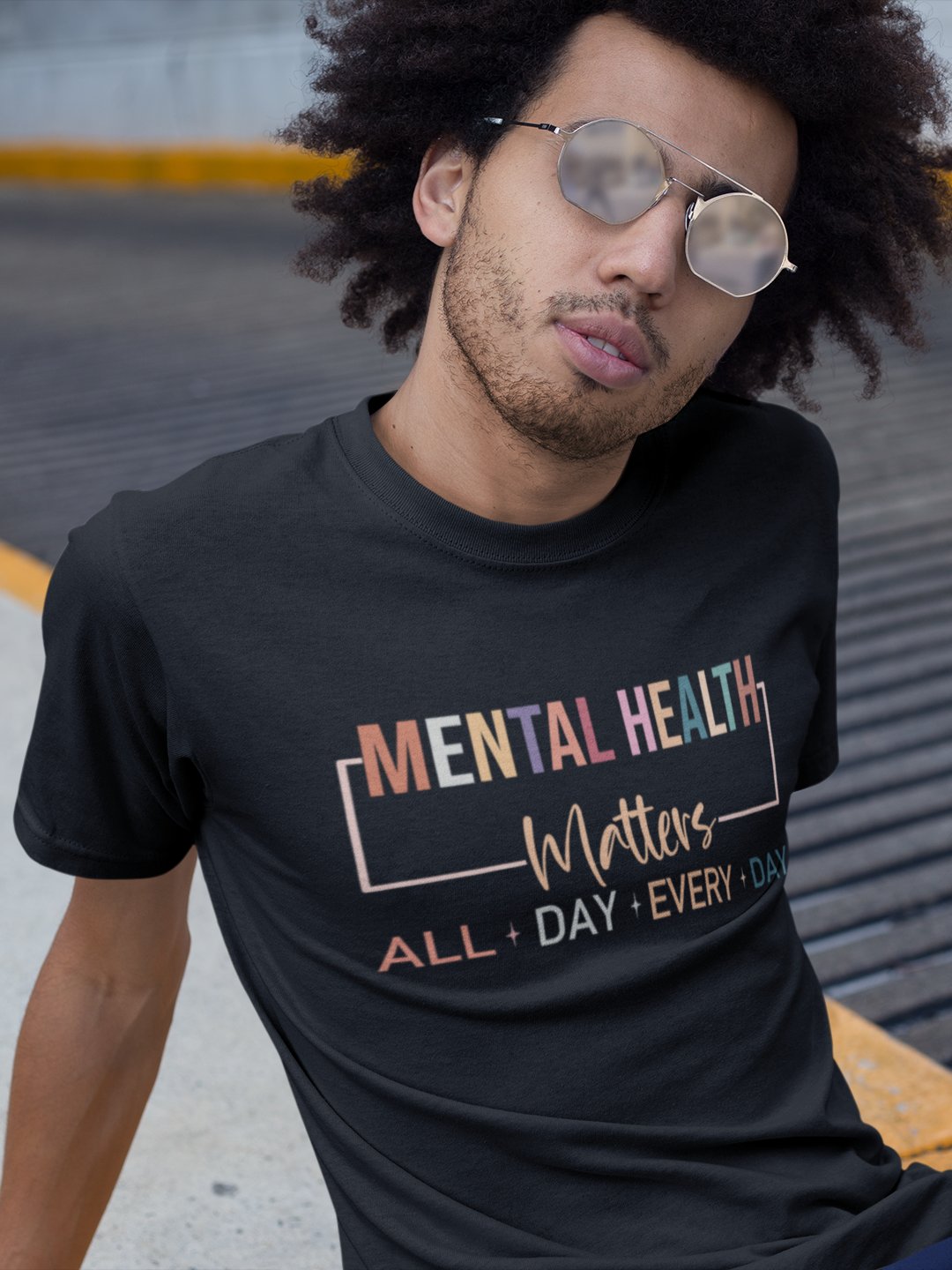 Mental Health Matters All Day Every Day – Everyday Emotional Support Unisex T-Shirt product image (5)