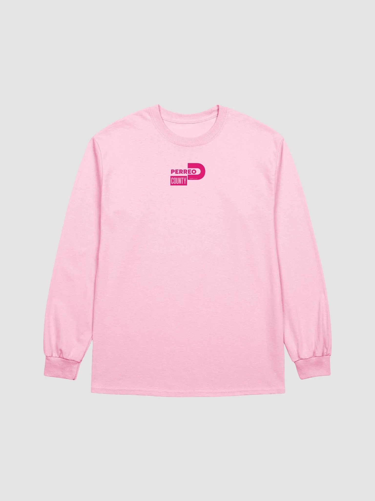 Perreo County Pink Logo Long Sleeve Tee (CENTERED) product image (1)