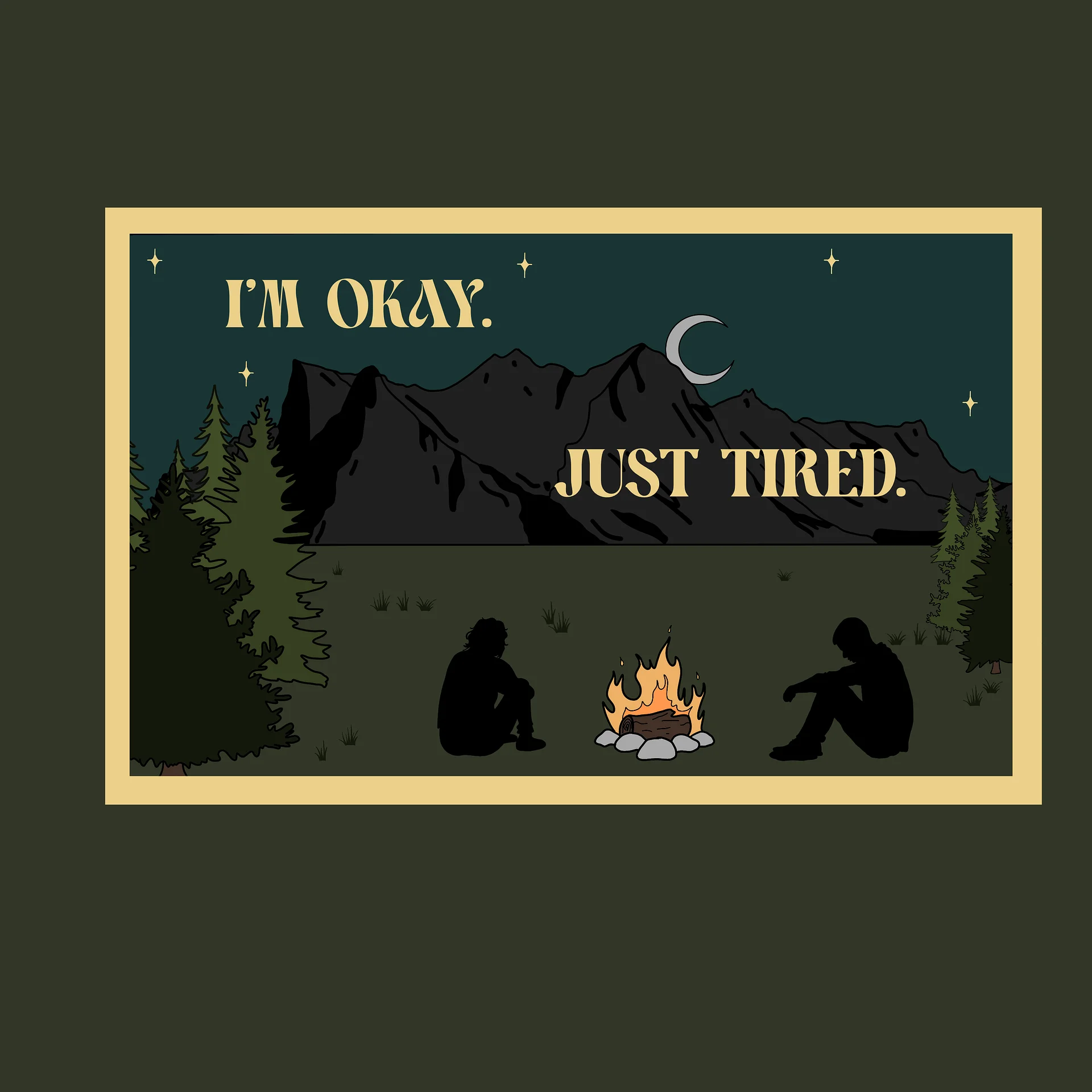 “Im okay just tired” Sweatshirt product image (1)