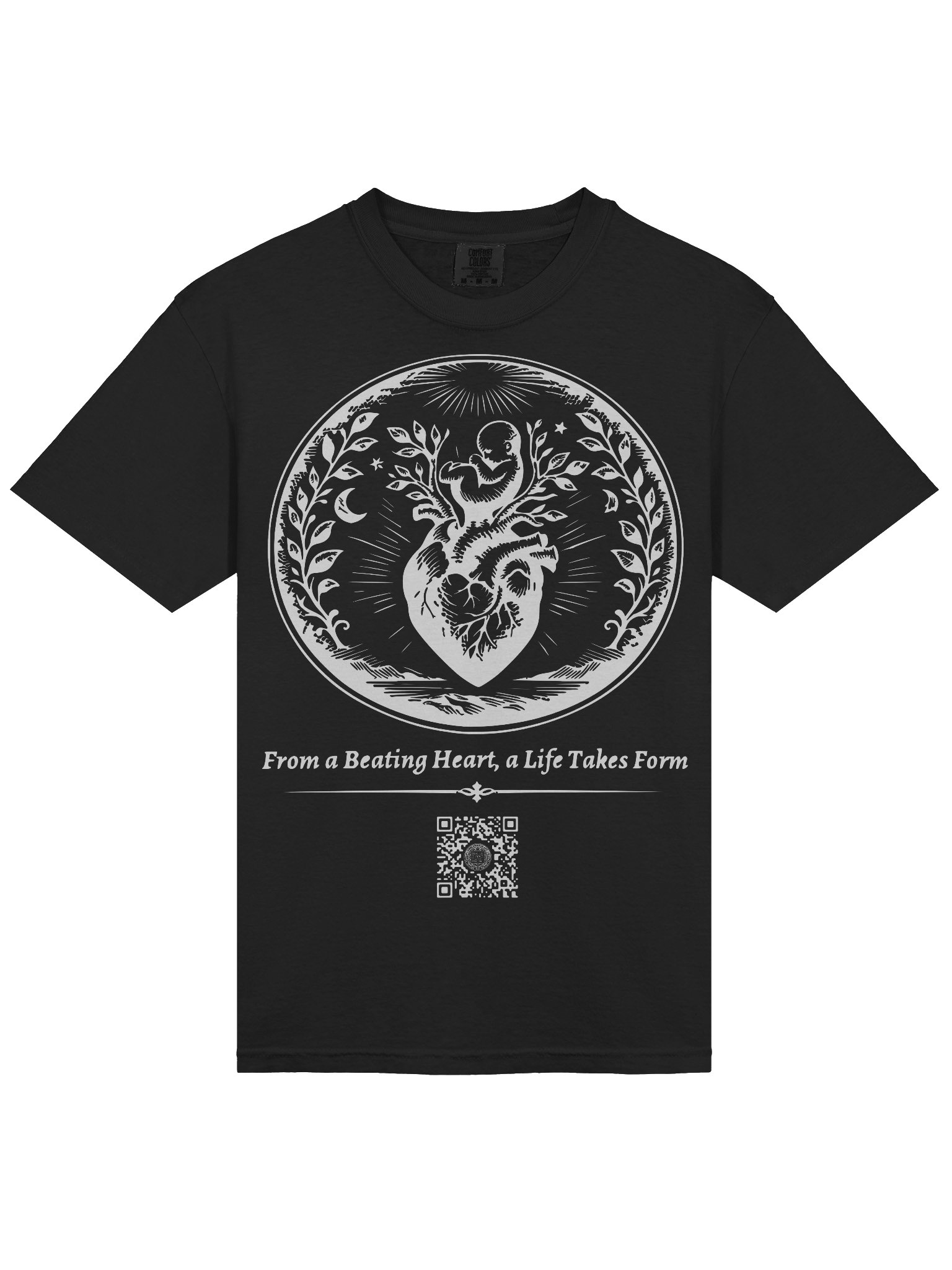 Beating Heart of Life (White on Black/Color) product image (3)