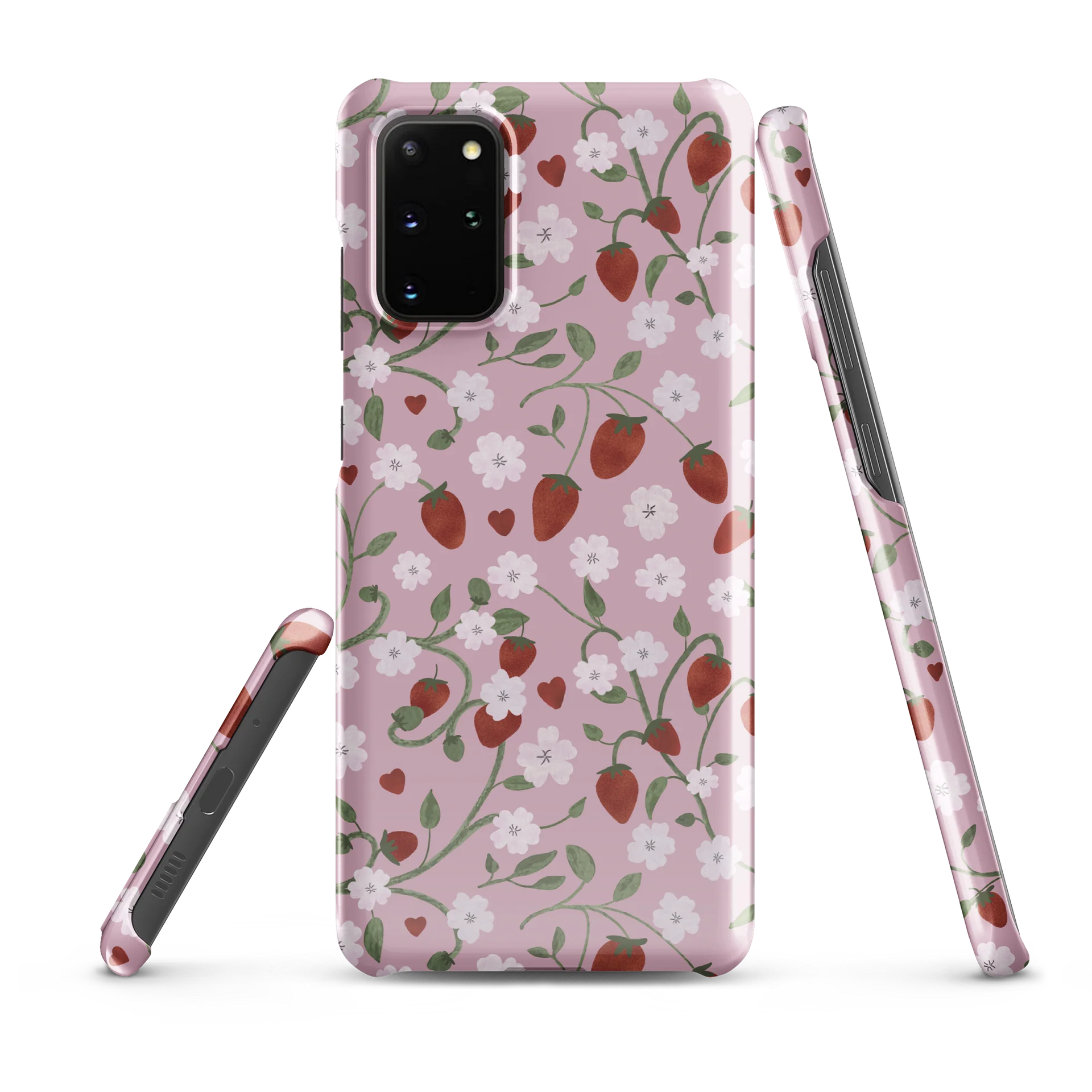 Strawberry Fields Pink Heart Snap Case product image (11)