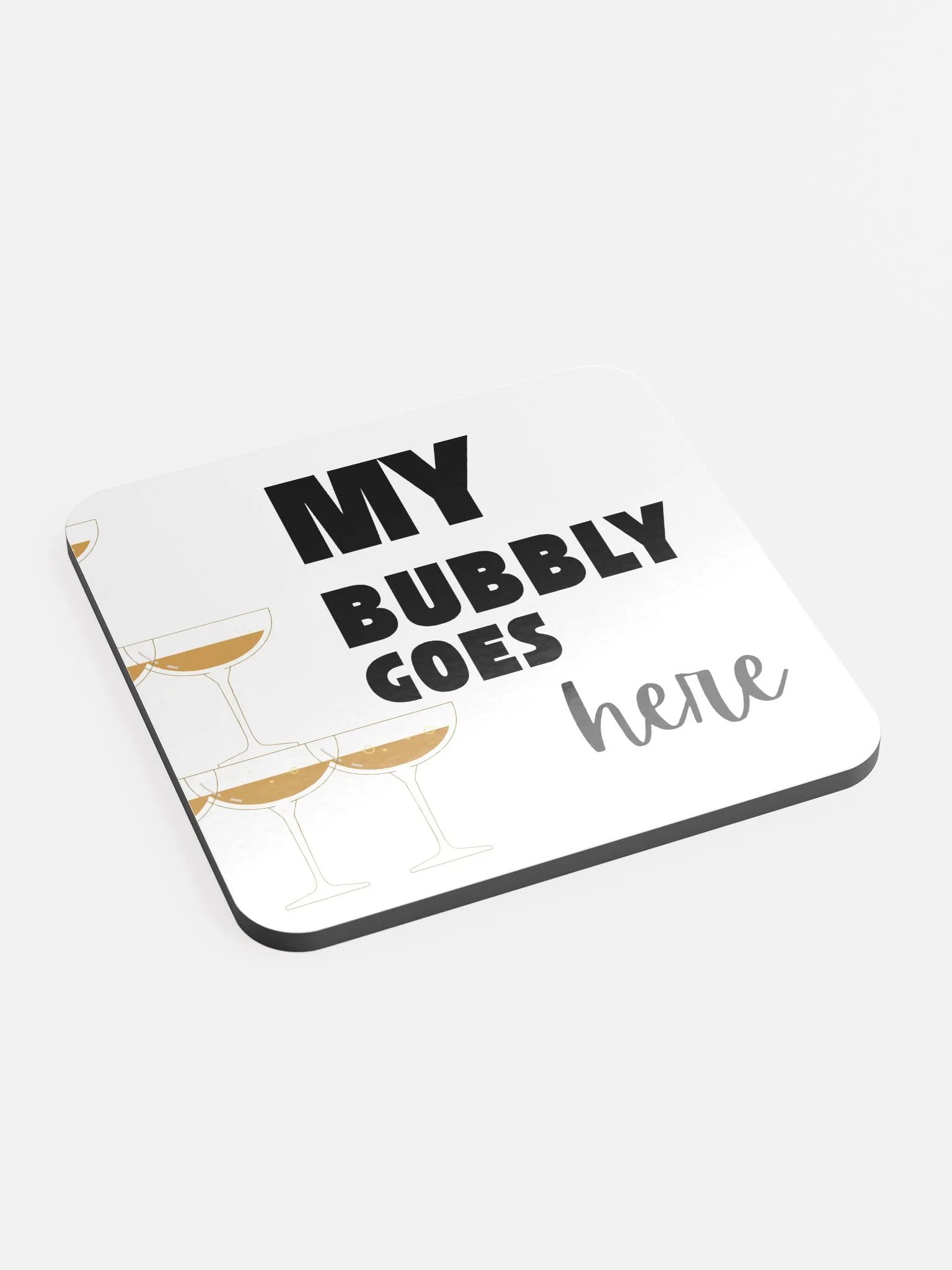 My Champagne Goes Here Coaster Set product image (2)
