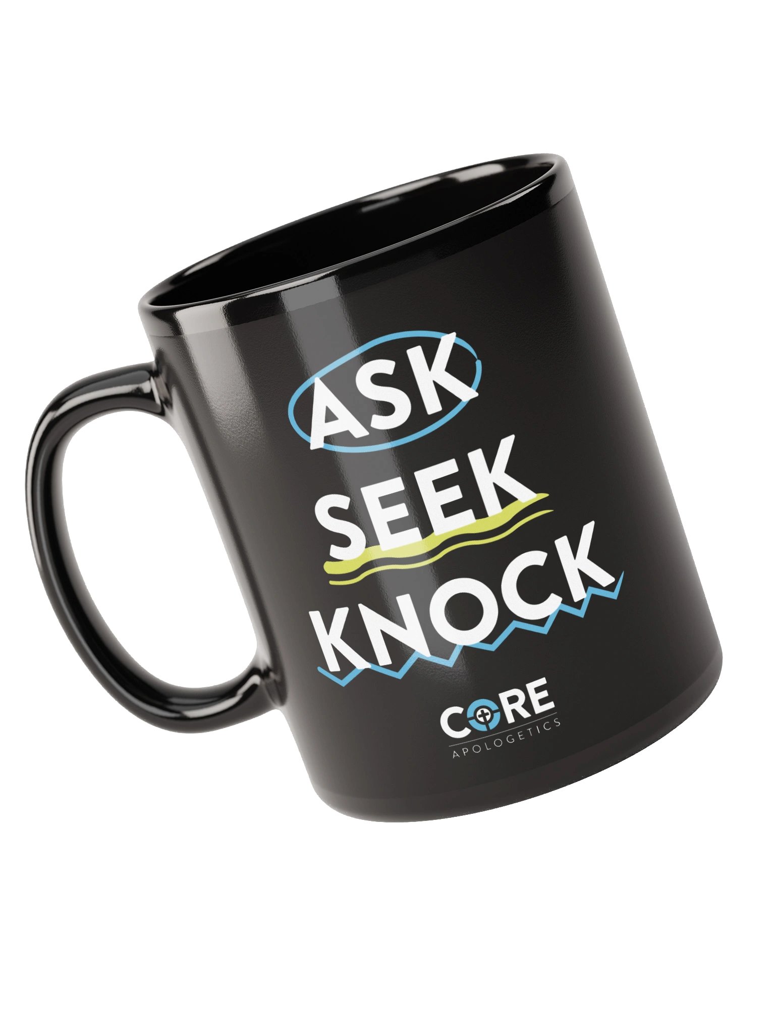 Ask, Seek, Knock - Black Coffee Mug product image (4)