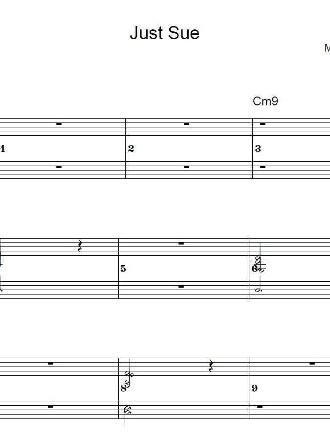 Just Sue - Blues piano - Piano sheet music product image (1)