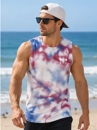 His House Performance V-Neck Muscle Tank - USA 250th by His House