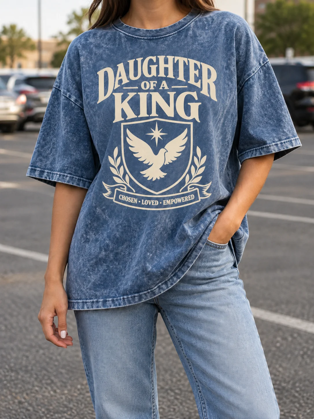 Daughter of a King PNG – Christian Women's Shirt Design product image (7)
