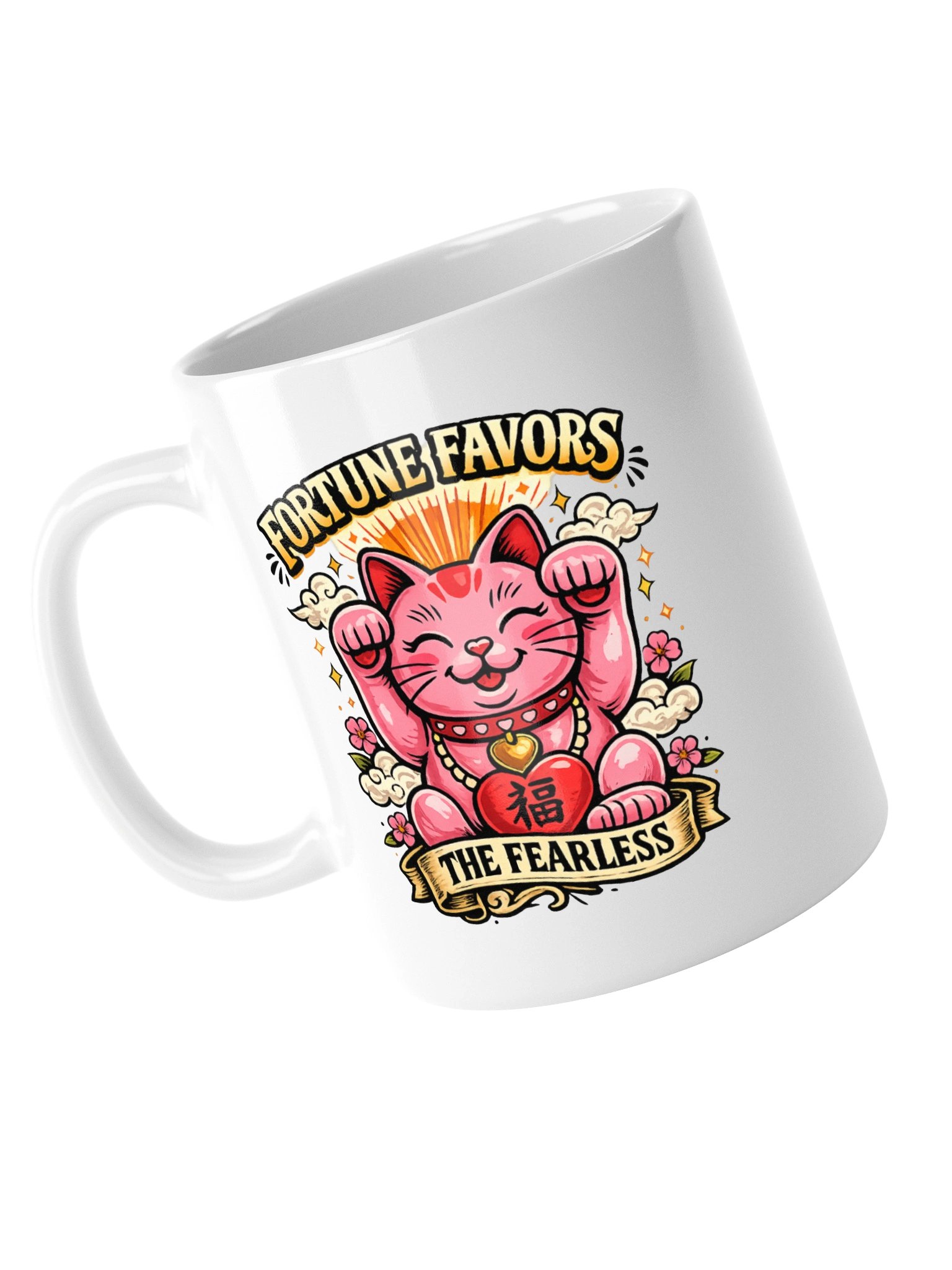 Fortune Favors the Fearless Lucky Cat Mug product image (13)