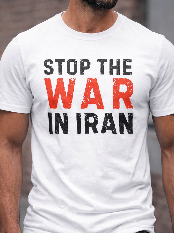 Stop The War In Iran Peace Message Vintage Typography T-Shirt product image (1)