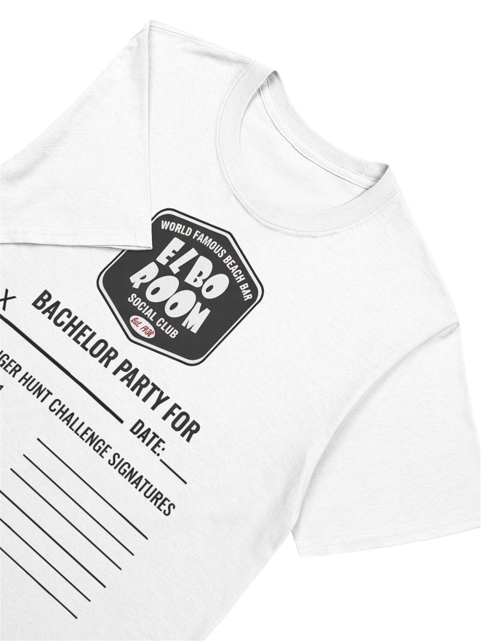 Bachelor Scavenger Hunt — Elbo Room "Buy & Fly" Signature Tee product image (7)