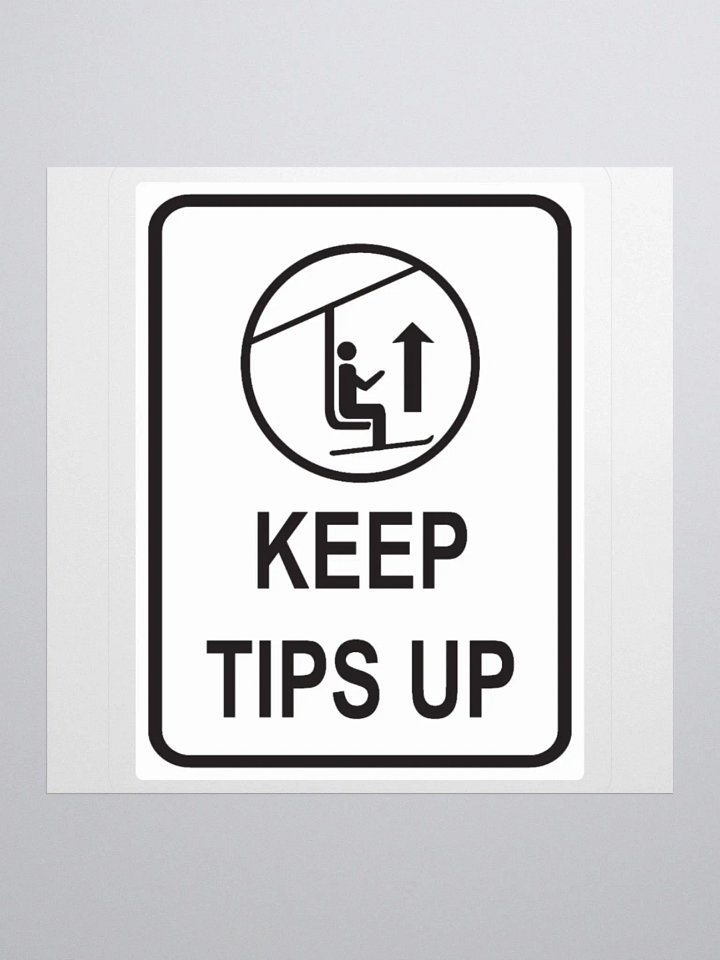 Keep Tips Up - Kiss-Cut Silhouette Sticker product image (1)
