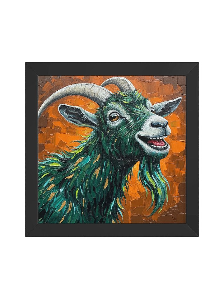 Colorful Goat Wall Art, Abstract Farmhouse Print product image (1)