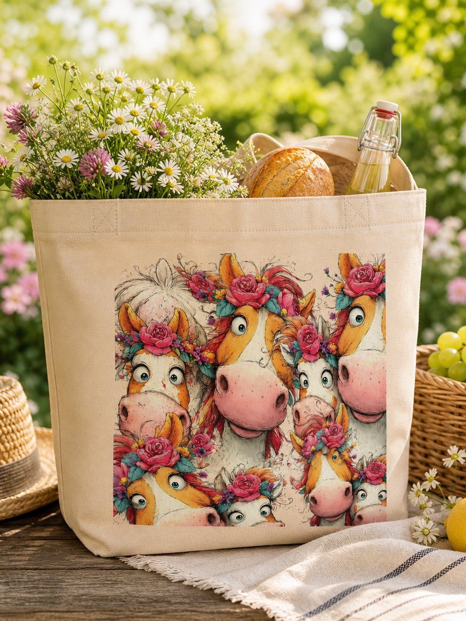 Horse Selfie Tote Bag product image (3)