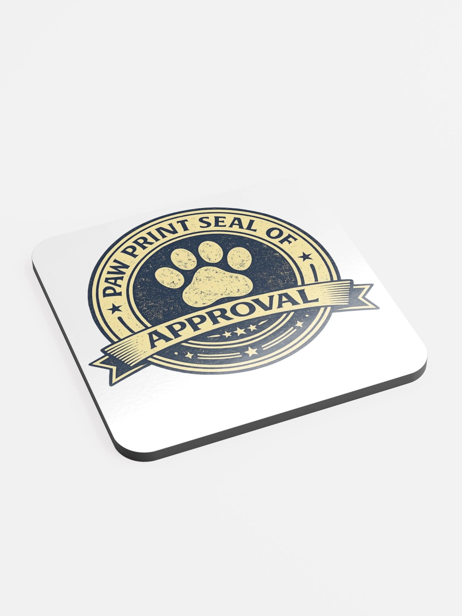 Paw Print Seal of Approval™ Cork Coaster product image (2)