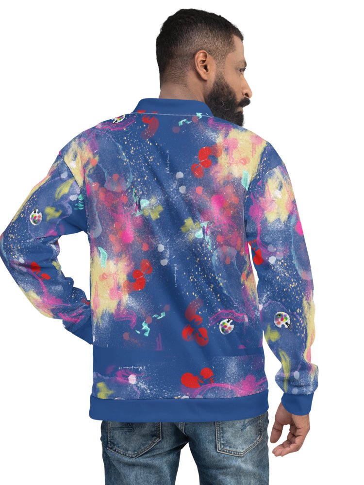 SplatterWear 'True Blue' Unisex Bomber Zip Jacket product image (5)