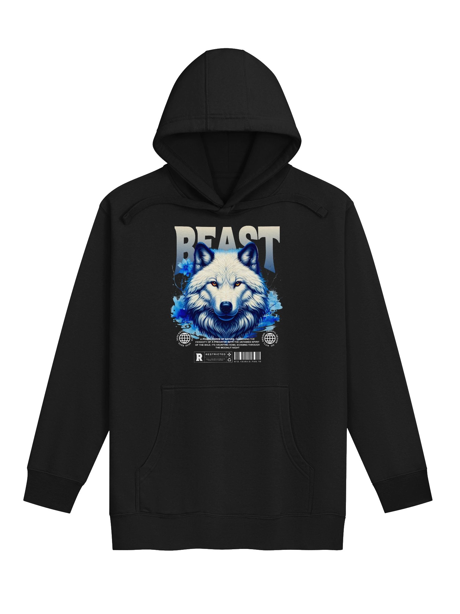 Stylish White Wolf Hoodie for Casual Wear and Comfort product image (1)