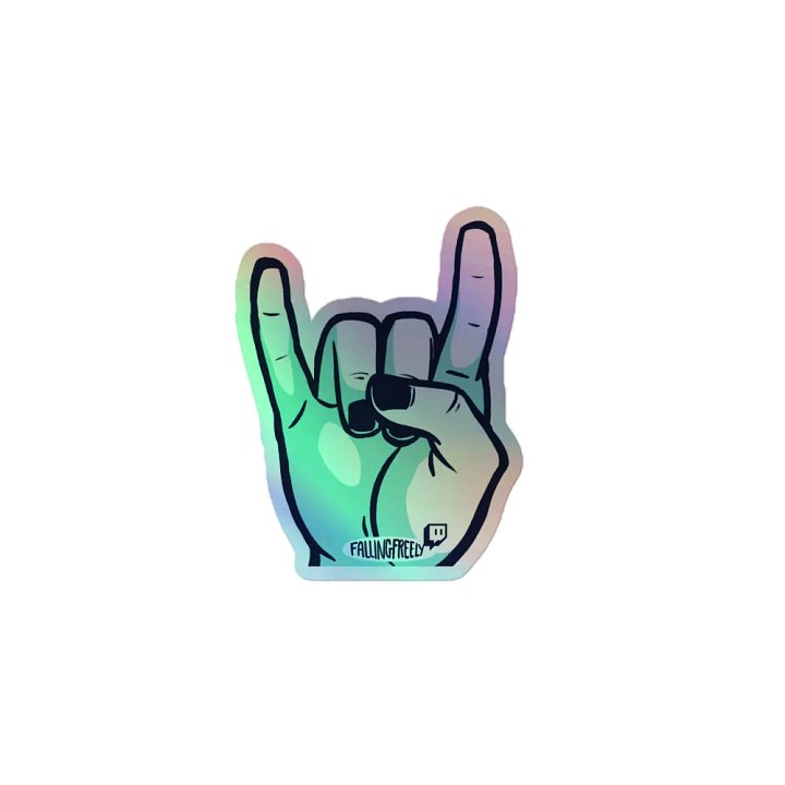 Rock Fist Holographic Sticker product image (1)