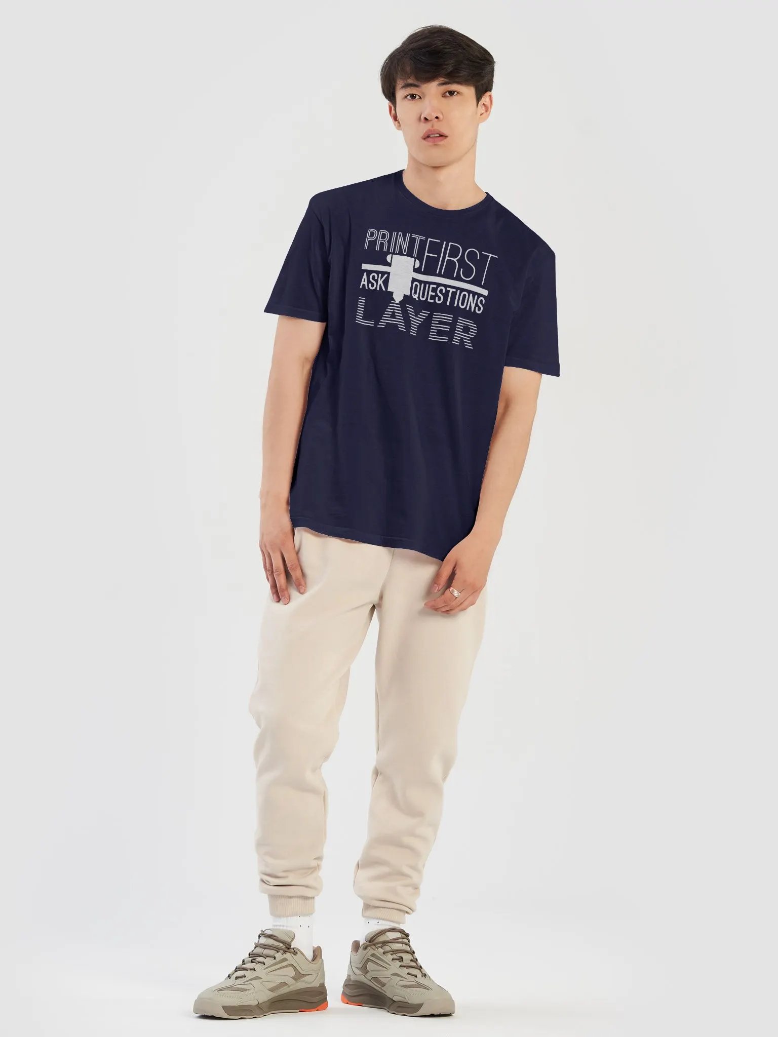 Print First Ask Questions Layer - Gildan 64000 Unisex Softstyle T-shirt product image (7)