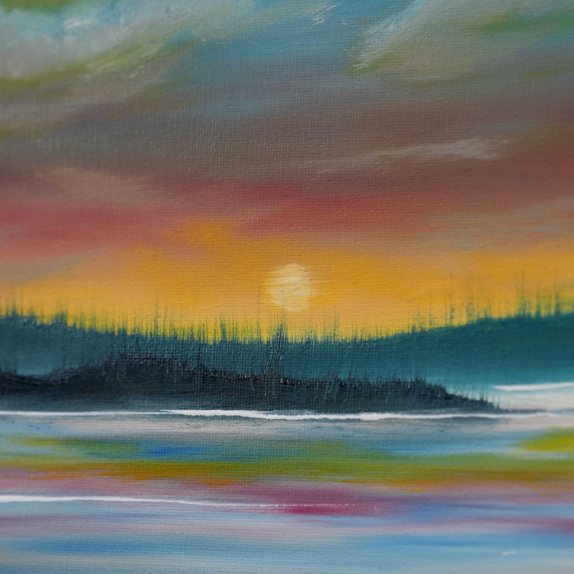 The Pastel Sky (Original) 12x12 Canvas product image (2)