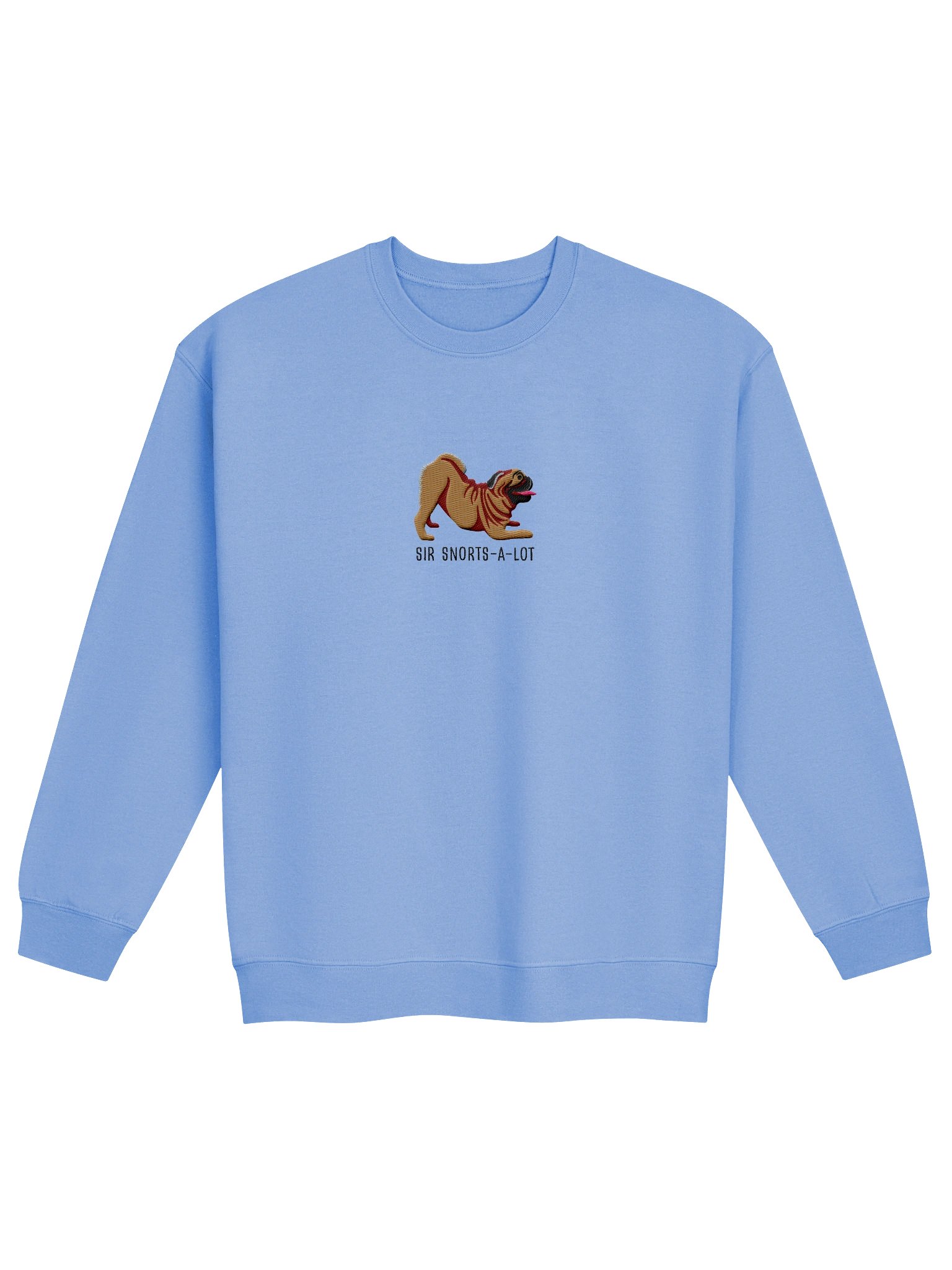 Sir Snorts-A-Lot Sweatshirt (Embroidered) of a Pug(Tan) product image (4)