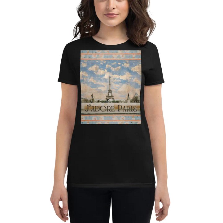 J'ADORE PARIS Ladies's T-Shirt – Vintage Eiffel Tower Design product image (1)