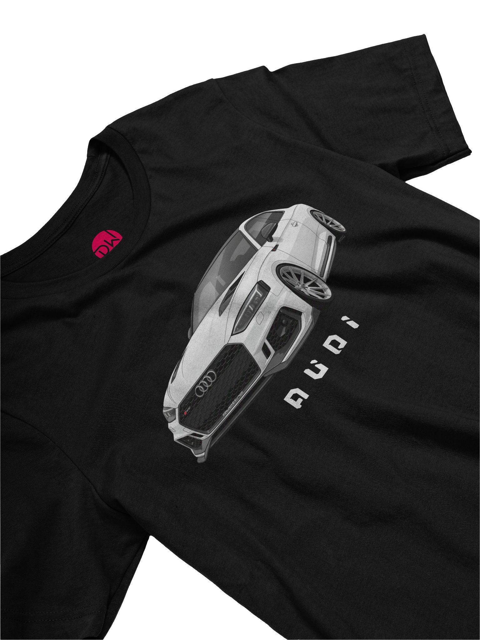 White Audi RS5 Shirt (Retro, Sketch, Silhouette) product image (20)
