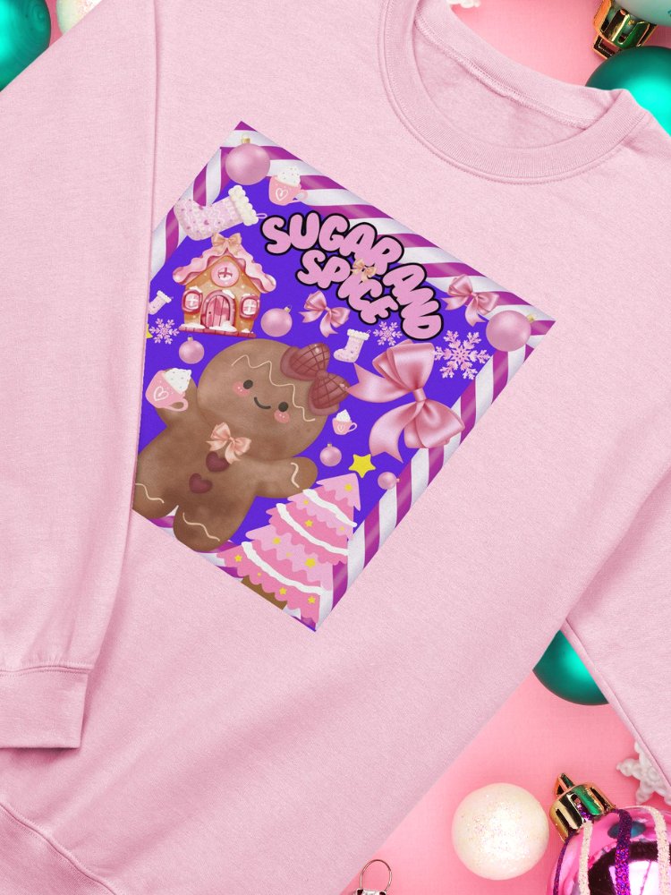 Sugar and Spice Gingerbread Sweatshirt (Pink) product image (1)