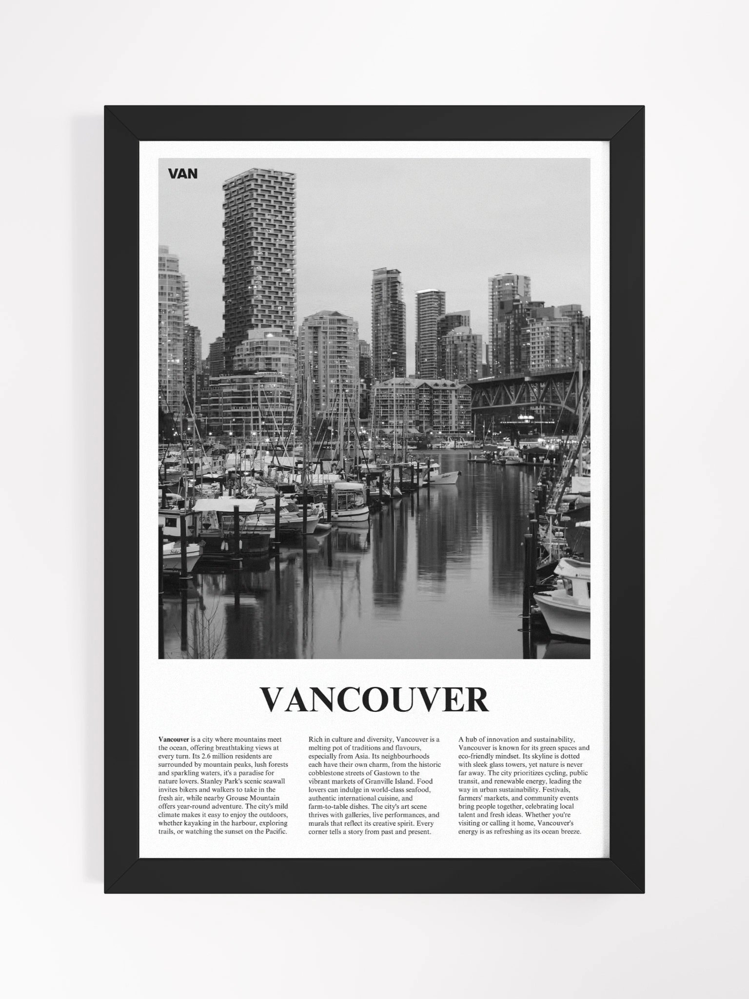 Vancouver 04 Newspaper Poster | Framed product image (5)
