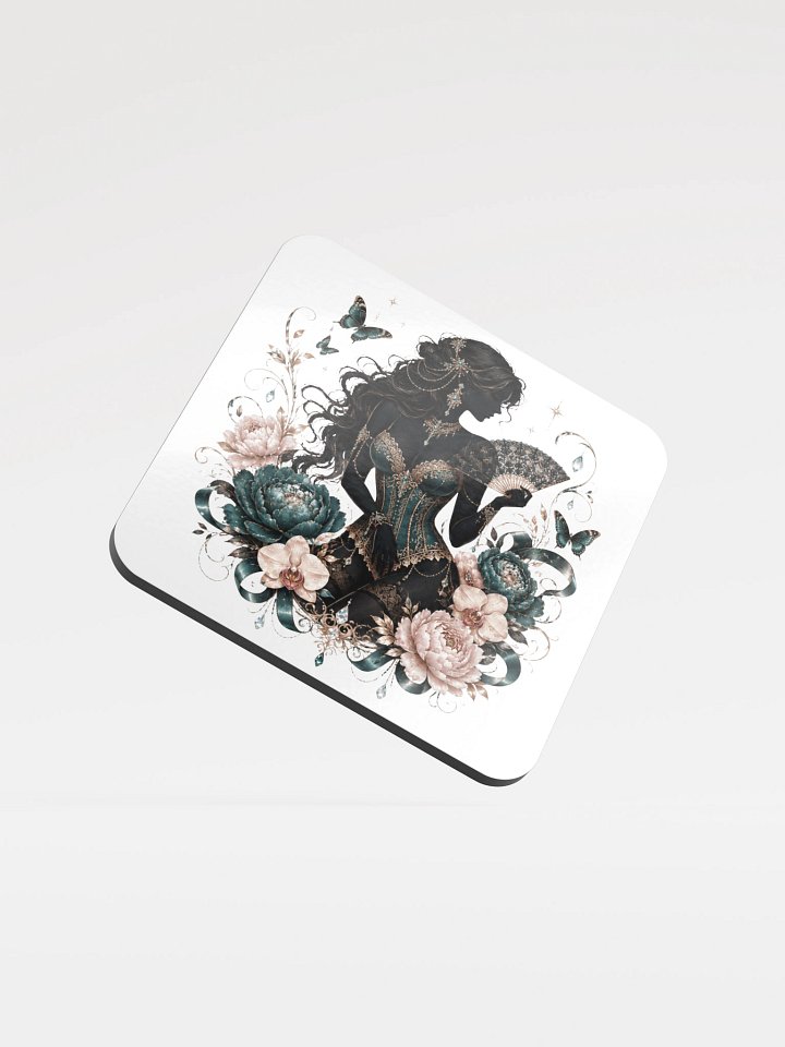 Art Nouveau Fan Woman Cork Coaster product image (1)