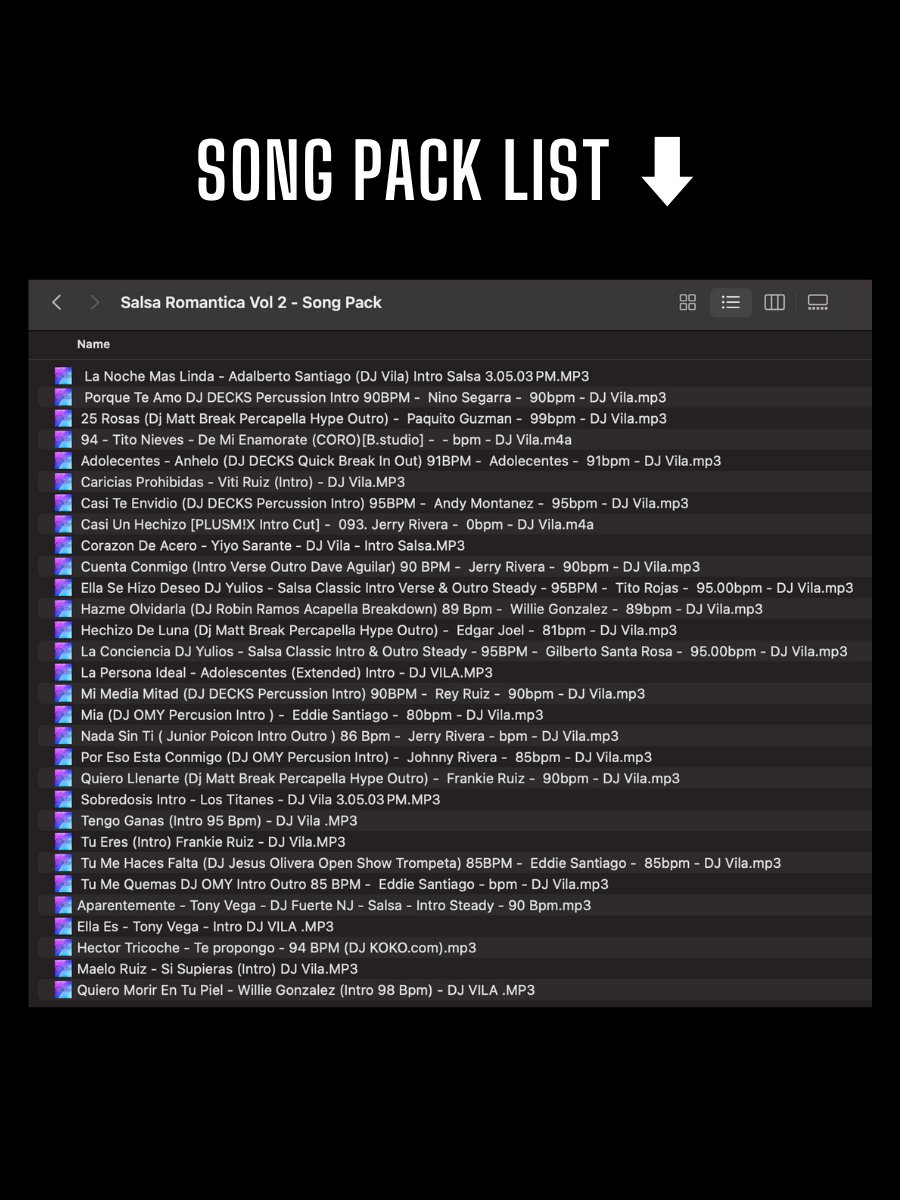 Salsa Romantica Mix Vol. 2 – Song Pack product image (2)