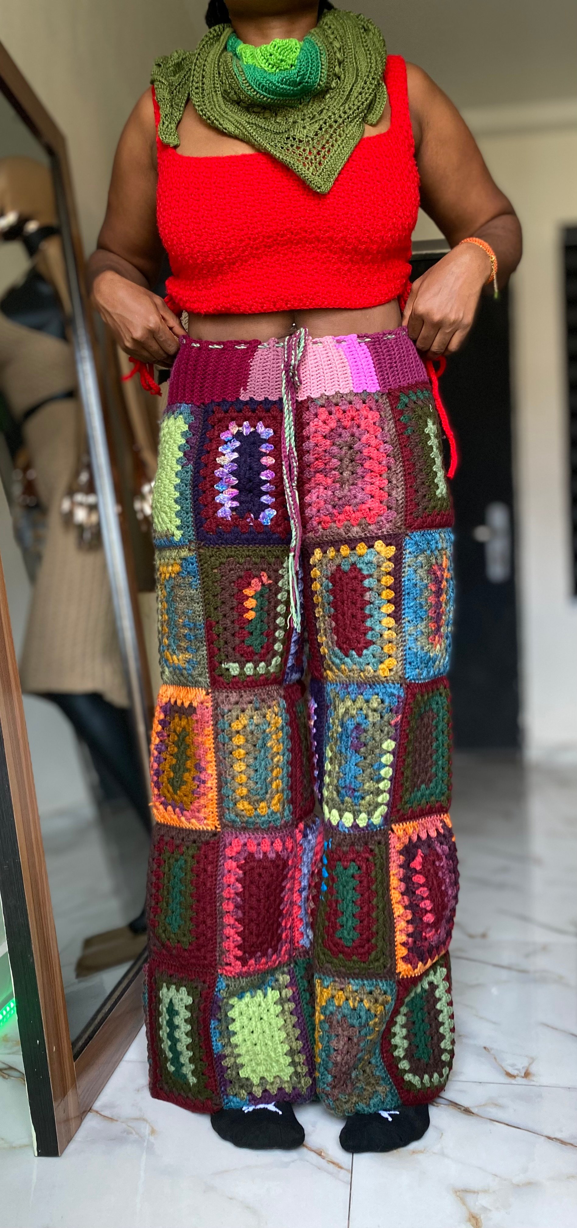 Boho Granny Rectangle Crochet Pants product image (2)