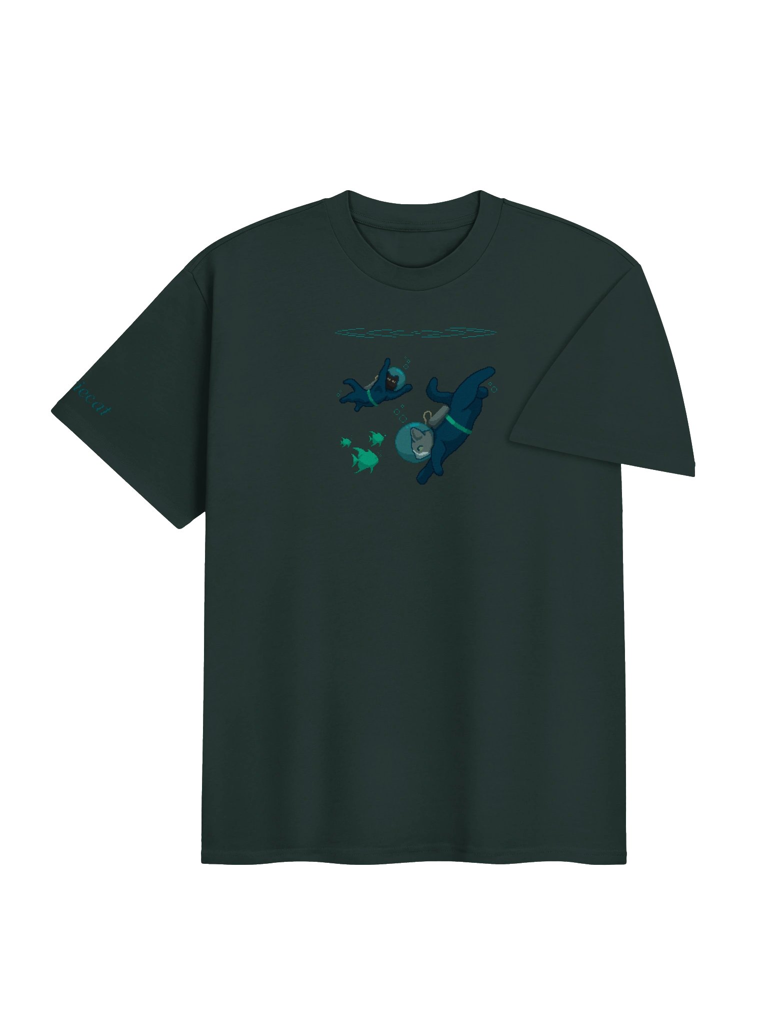 ｡° deep dive tee ~ dark green °｡ product image (4)