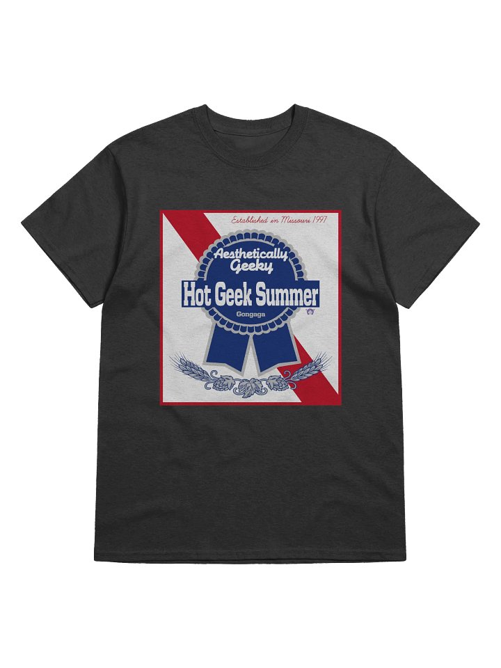Aesthetically Geeky Hot Geek Summer Pabst Blue Ribbon Parody T-Shirt product image (3)