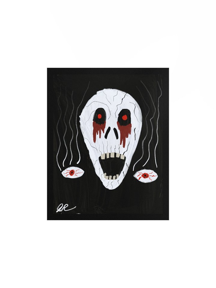 Haunted Grin: Skull & Floating Eyes Poster product image (1)