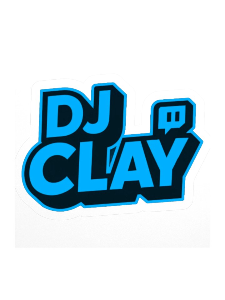DJ CLAY (Electric) Blue Kiss Cut Stickers product image (1)