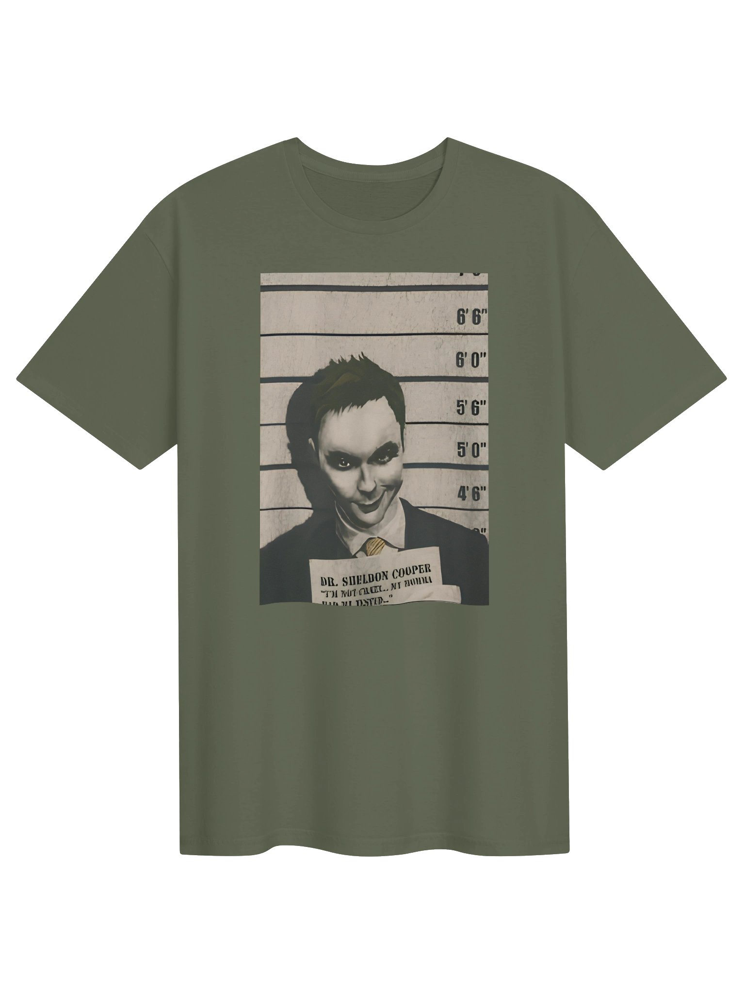 Sheldon Cooper Joker Mugshot Shirt product image (1)