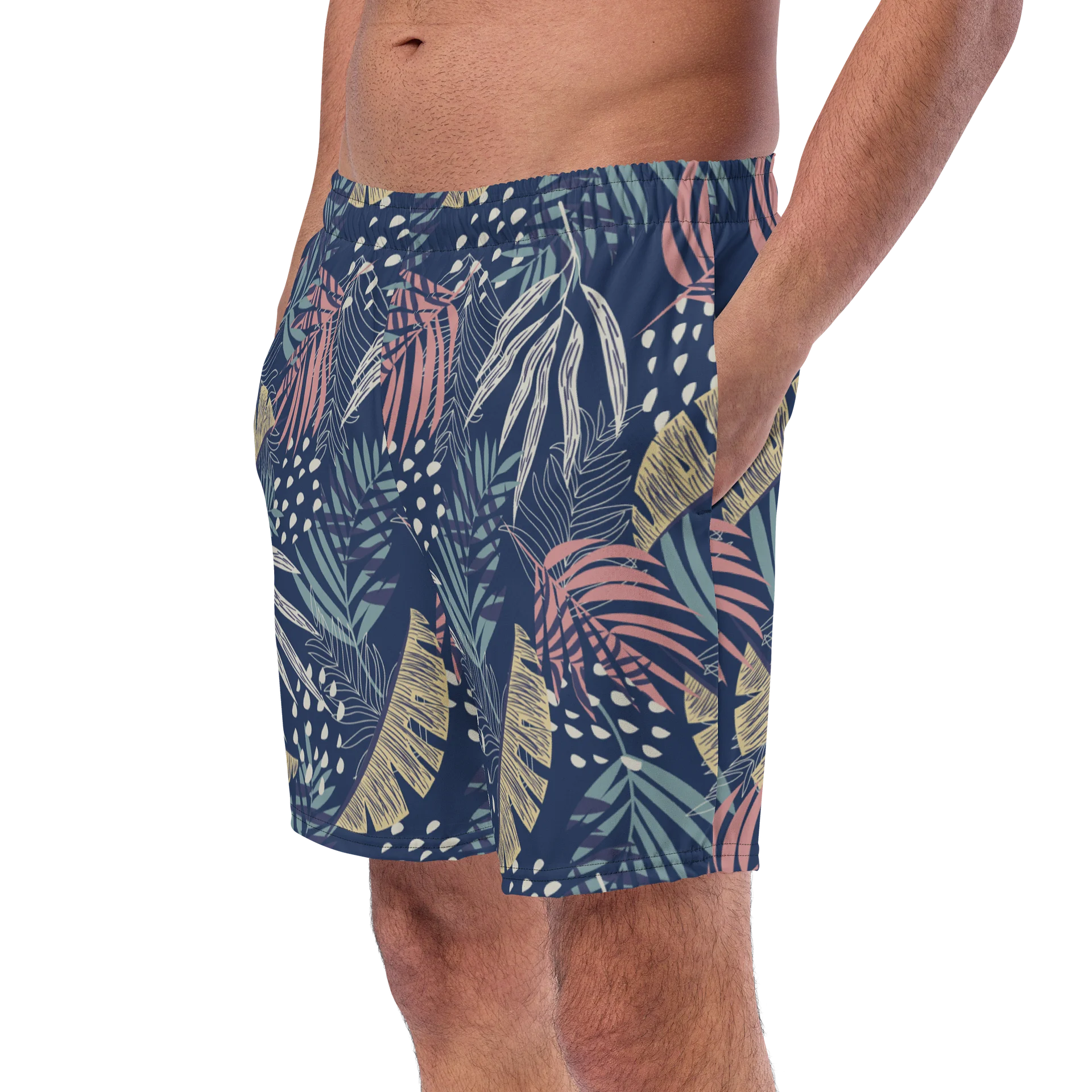 Tropical Leaves Paradise Swim Trunks for Summer Comfort product image (2)