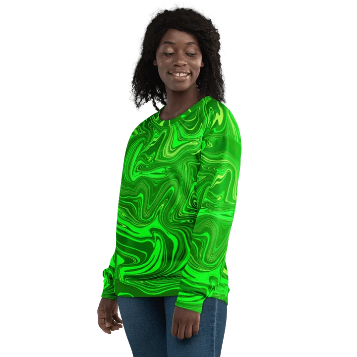 Sweatshirt - Different Shades of Green Digital Fluid Art product image (2)