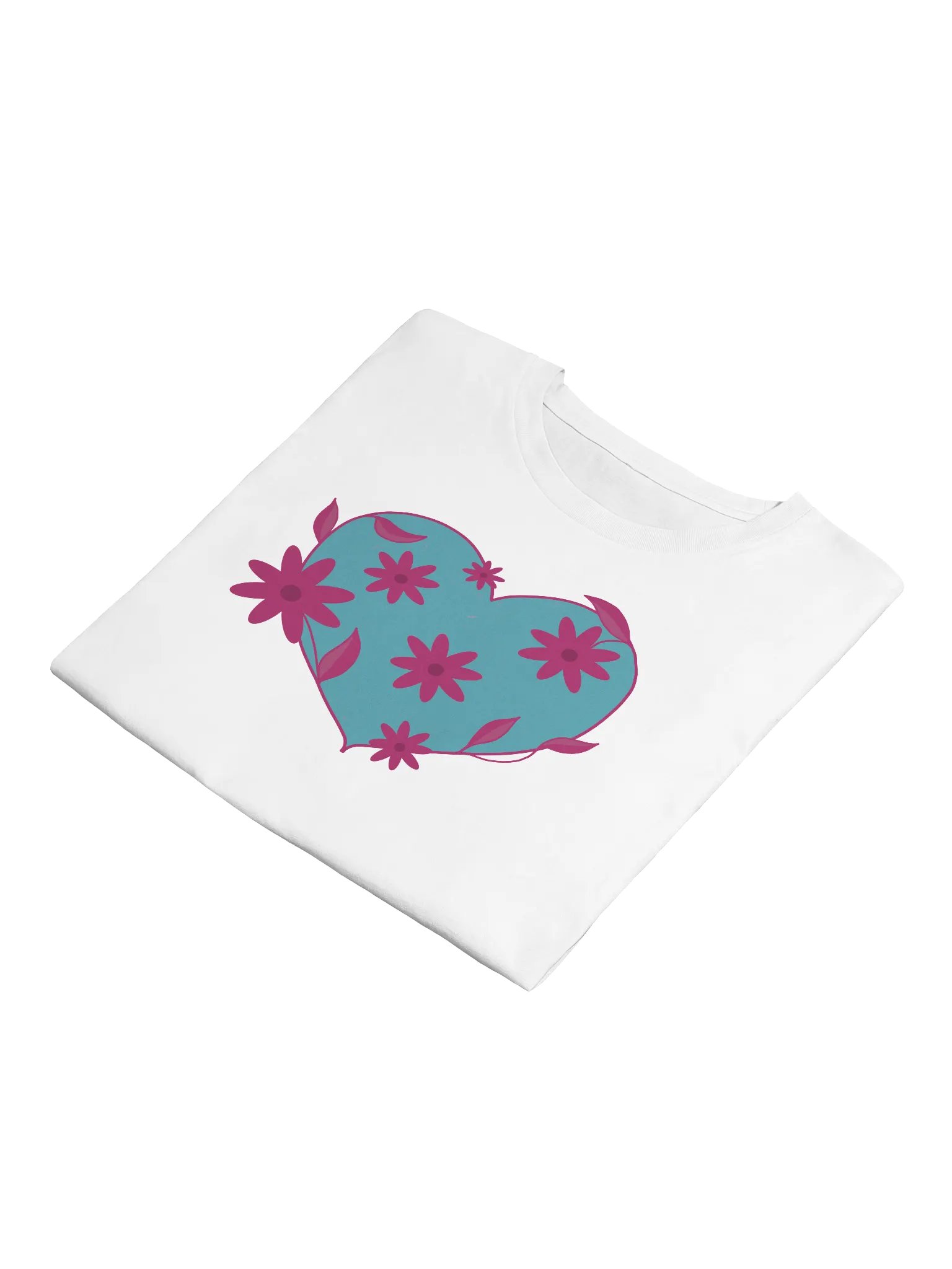 Floral Heart Turquoise Crop Top product image (6)